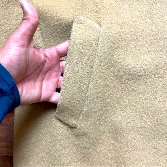 Larry Levine Women’s Tan Camel Hair Button Down Pea Coat Size 10 EUC - Picture 3 of 11